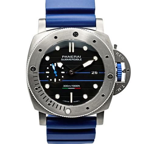 panerai rubber strap blue